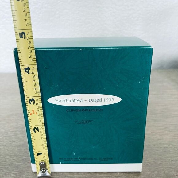 Hallmark Vintage Ornament Fishing for Fun Santa Reindeer 1995 - Picture 2 of 2